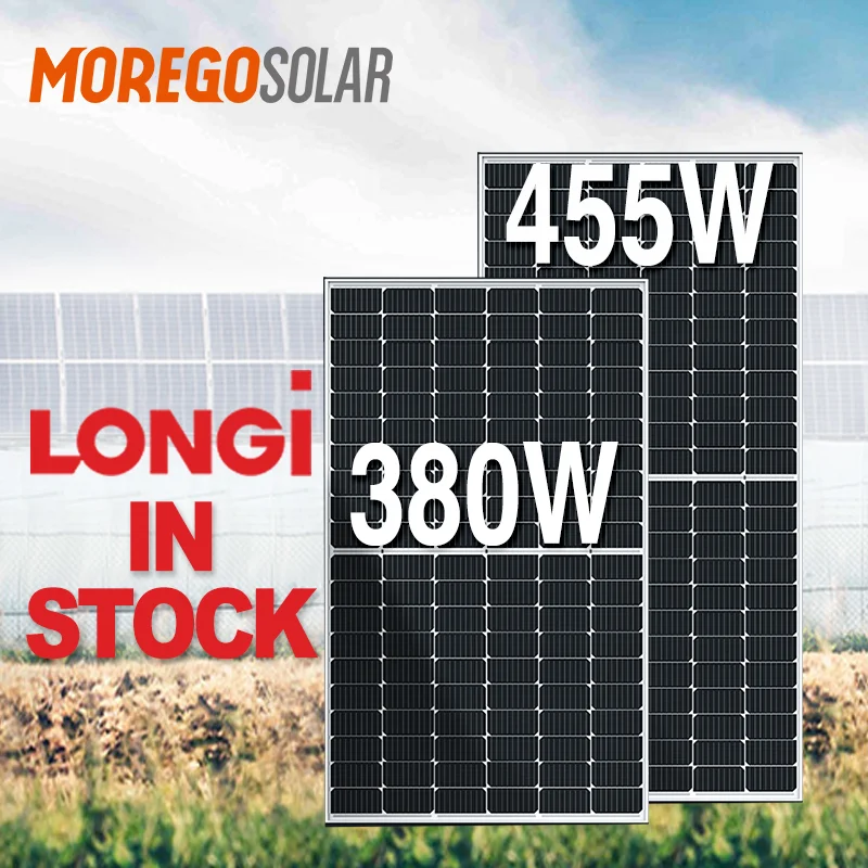 
 Солнечные фотоэлектрические панели Moregosolar Longi, полуэлементы 360 Вт, 370 Вт, 375 Вт, 380 Вт, 400 Вт, 440 Вт, 445 Вт, 450 Вт, 455 Вт, 500 Вт, солнечная панель OEM  