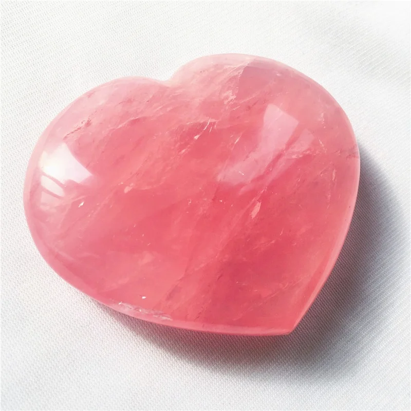 Натуральные крупные камни в форме сердца, поделки из розового кварца, хрусталя для свадебных подарков