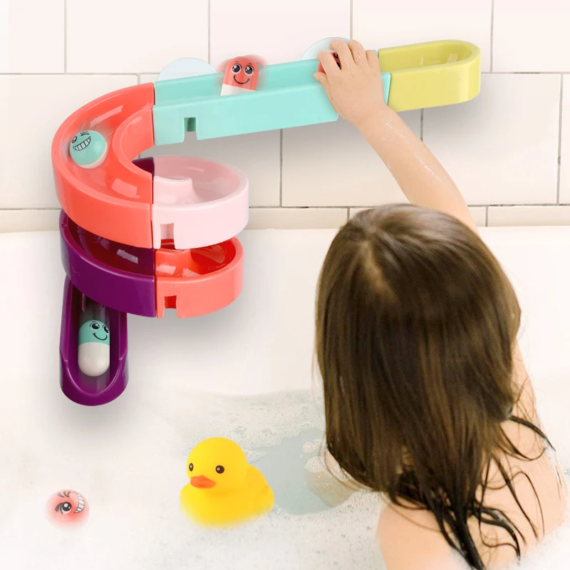 Новейшие 44 шт DIY Сборные трековые игры Сделай Сам ходьба сосание орбита водные порчи детская игрушка для ванны