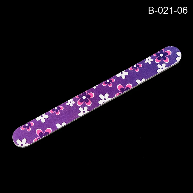 Kids Finger Polishing Colorful multi patterns flower butterfly printed double side cheap wholesale sandpaper nail files