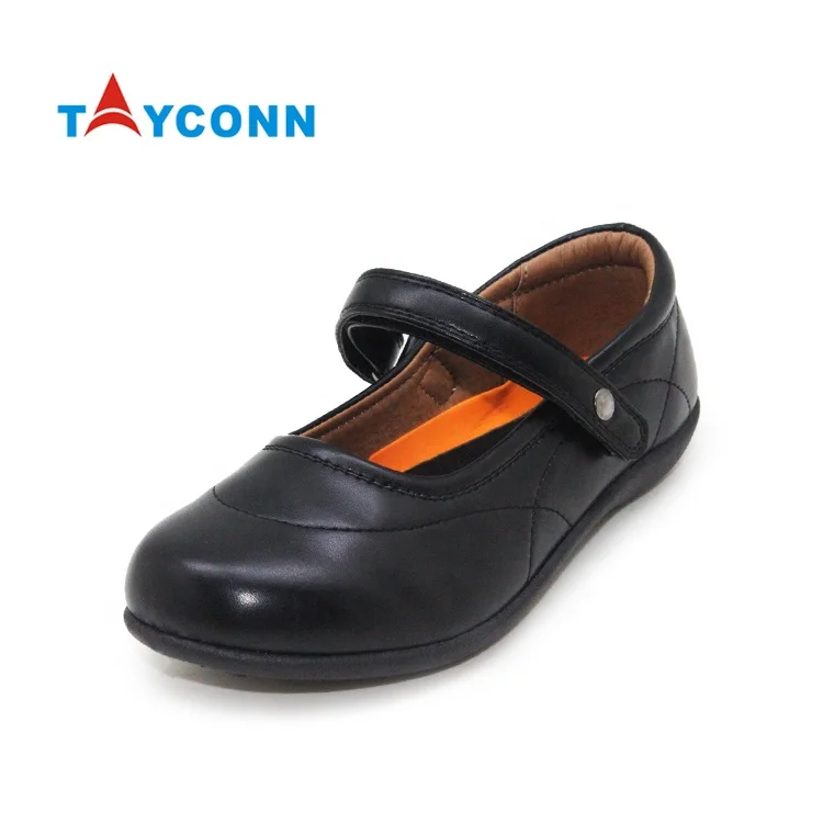 
Удобная Легкая черная школьная обувь для девочек на заказ с ремешком-пряжкой и стелькой из пены с эффектом памяти 
