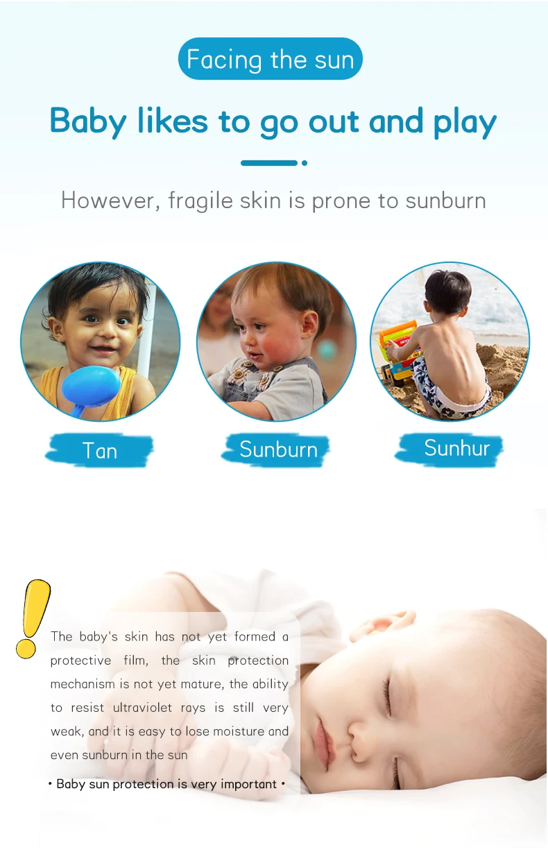Натуральный детский солнцезащитный крем без запаха SPF18 +