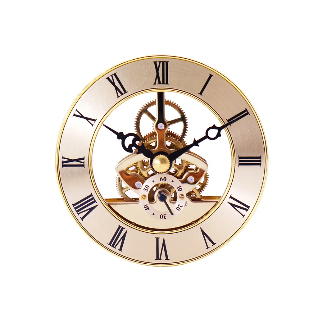 
 Металлические часы-скелетоны с вставкой, кварцевые часы с механизмом  