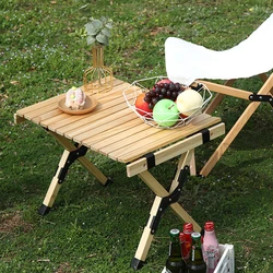 Складной портативный стол для пикника на открытом воздухе из Букового дерева
