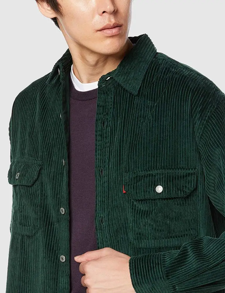 Оптовая продажа, мужские рубашки в японском стиле, простая Вельветовая рубашка большого размера с длинным рукавом