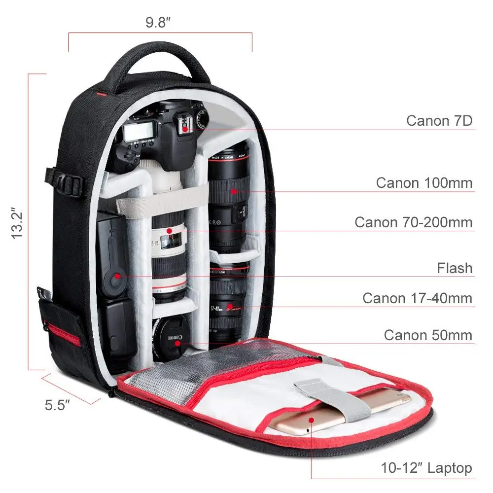 Китай производитель видео камера мягкий 2020 DSLR цифровая камера сумка для путешествий фотографа рюкзак сумка камера