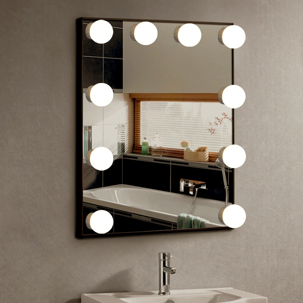 Голливудский стиль туалетный столик ванная светодиодная зеркальная лампа лампочки 5 цвета