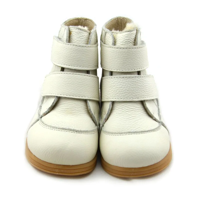 
Однотонные кожаные классические детские зимние ботинки унисекс для прогулок 