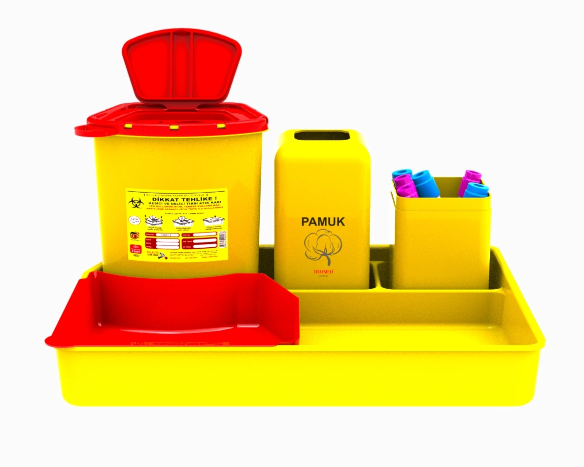Высококачественный новый красный контейнер для медицинских отходов в лоток, совместимый с монолотком и мультилотком