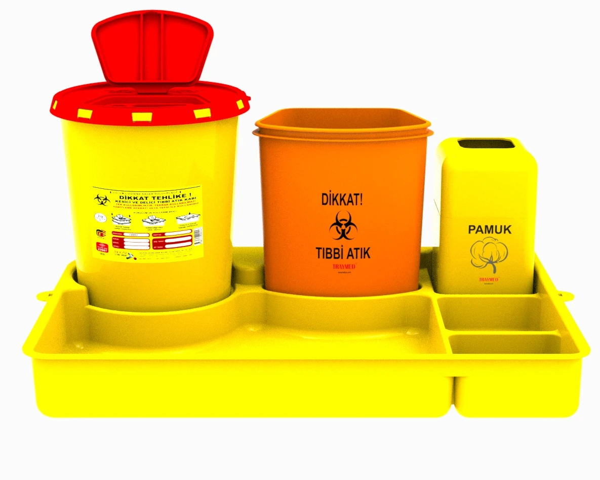 Высококачественный новый красный контейнер для медицинских отходов в лоток, совместимый с монолотком и мультилотком