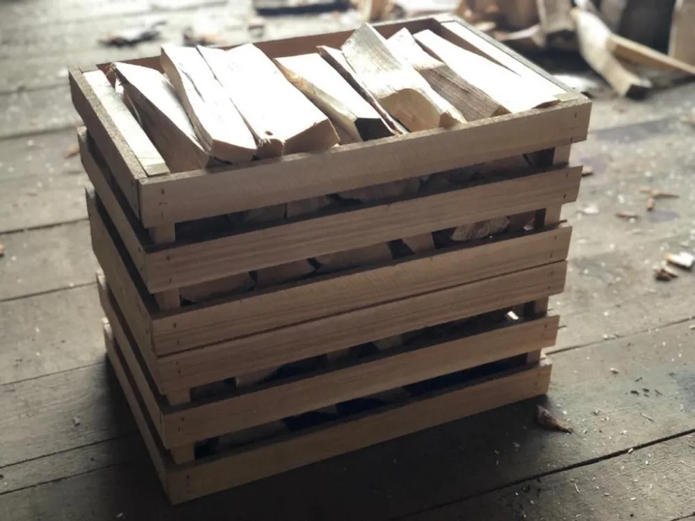 
Березовые дрова в коробках 