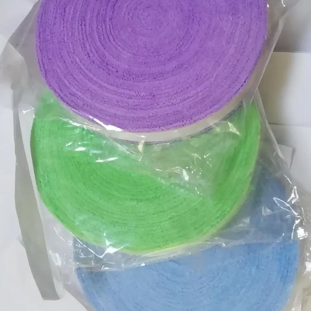 
Высококачественное фиолетовое Хлопковое полотенце Overgrip, ракетка для бадминтона 