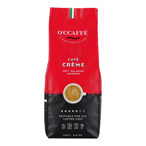 
 Occaffe Cafe Creme Robusta Arabica 250 г кофе в зернах для кофеварки  