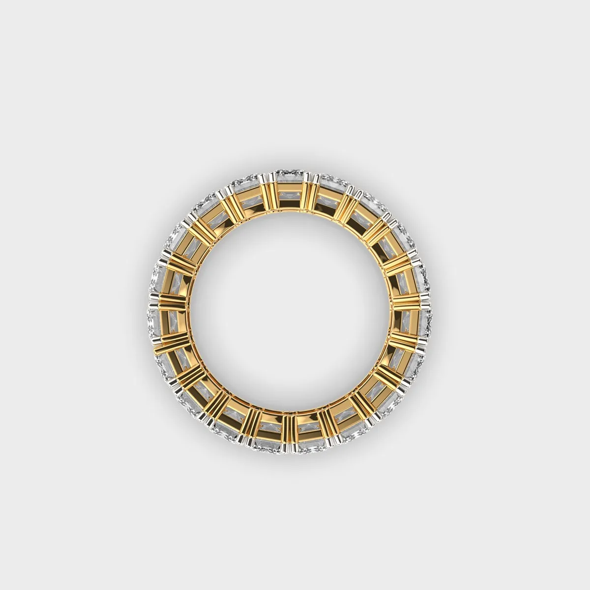 IGI Certified Emerald Cut Lab Grown Diamond Grand Quads Ring Sustainable Luxury Diamond Jewelry