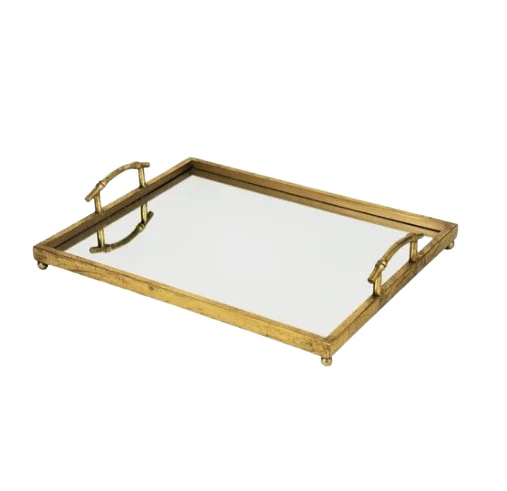 Glossy Antique Finished Serving Trays Used for Serving Delicious Food at Home and Hotel Manufacture by India