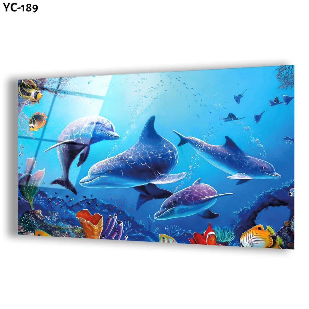 Natural Design Digital UV Printing On Tempered Glass Customizable Sizes and Designs Paintings And Wall Arts For Home Decoration