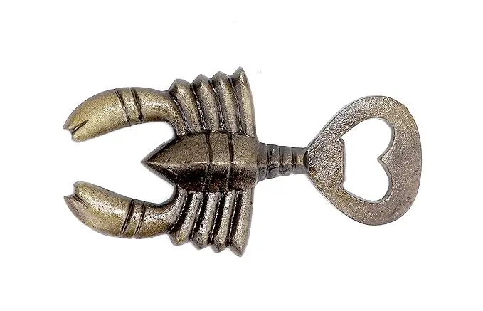 Brass Gift Items Scorpion Design Cast Iron Bottle Opener, Standard, Pack of 1 MADE BY MZ INTERNATIONAL