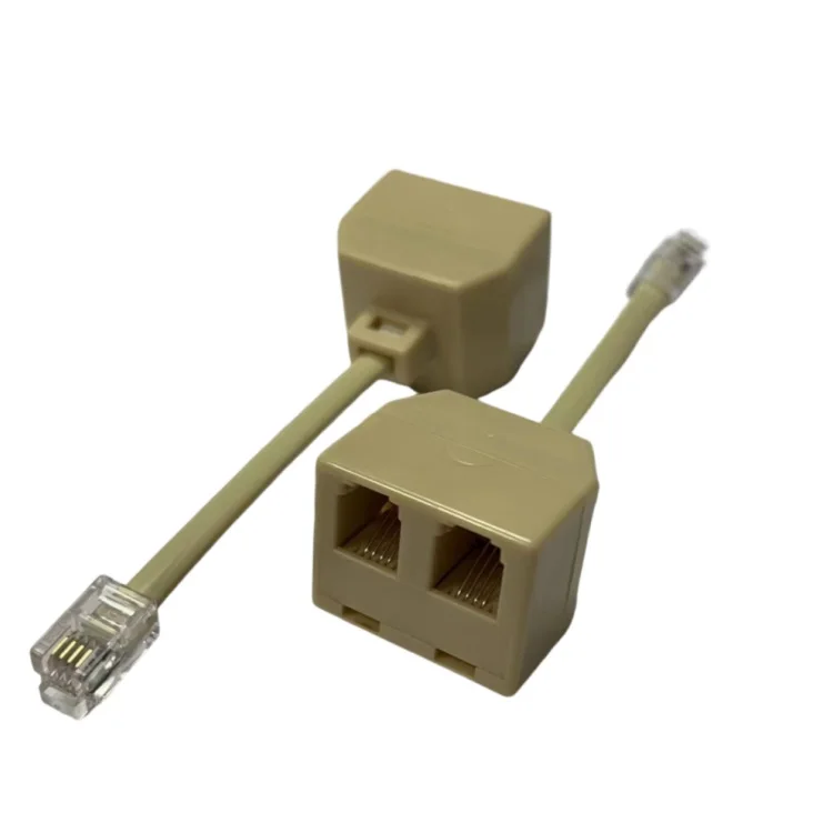 Headset Splitter RJ9 4P4C Male to 2 Female