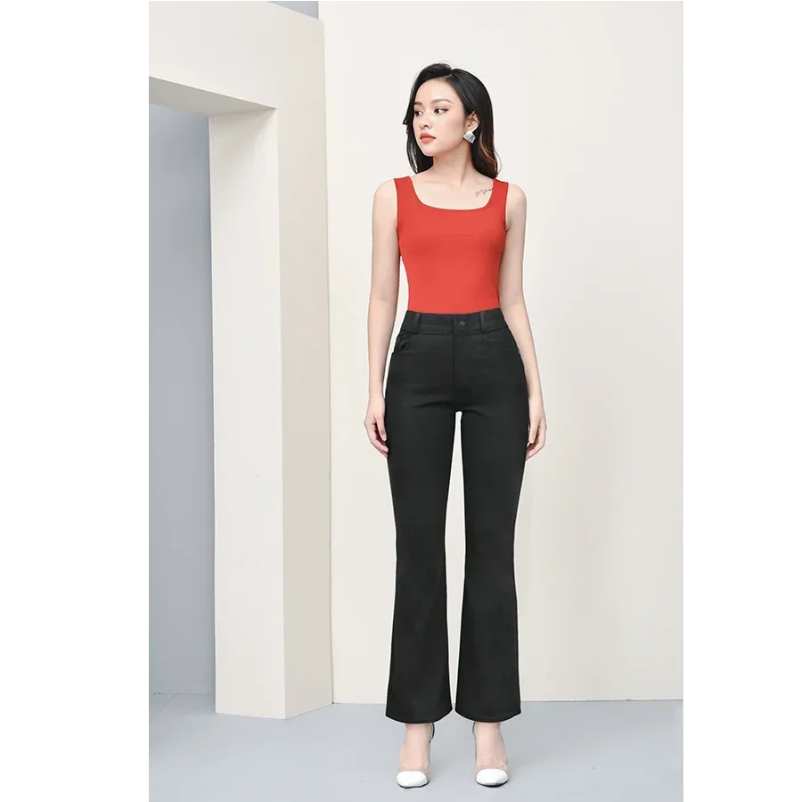 Casual Fashion Customized logo Casual Vintage Style Breathable Denim Skinny flared women jeans pants