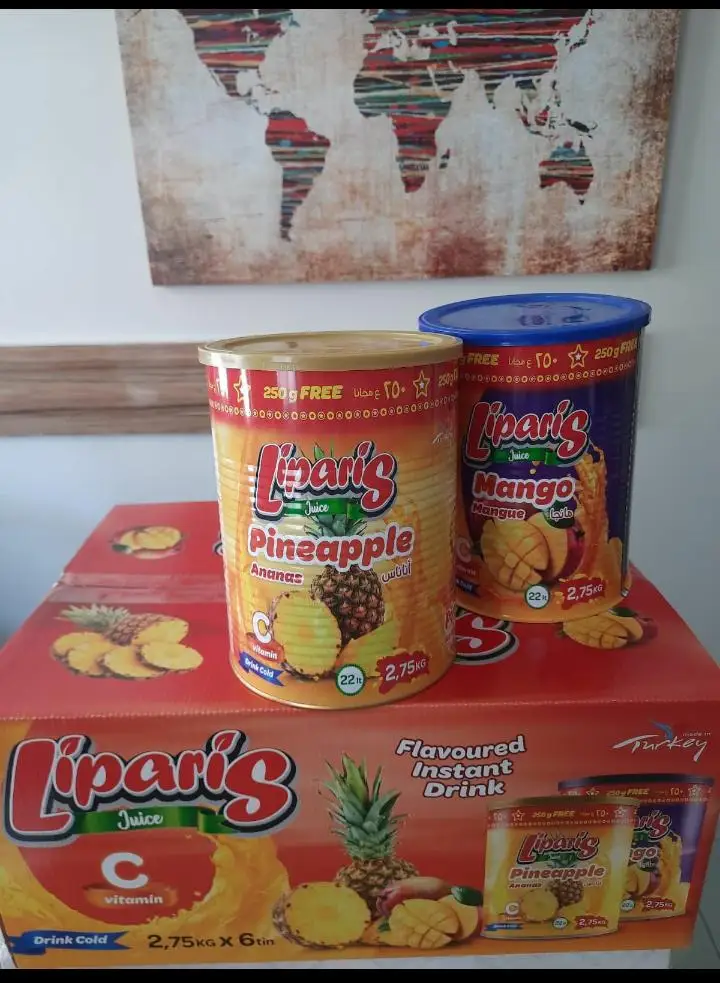 High-Quality Instant Flavoured Powder Juice Soft Drink  with Fruit Taste 2750gr Tinn Canned packaging