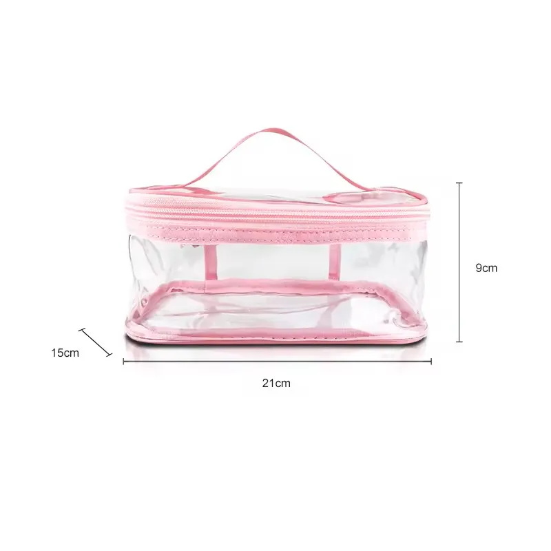OEM ODM PVC large ladies cosmetic storage bag pvc bag travel transparent bag with zipper Made in Vietnam