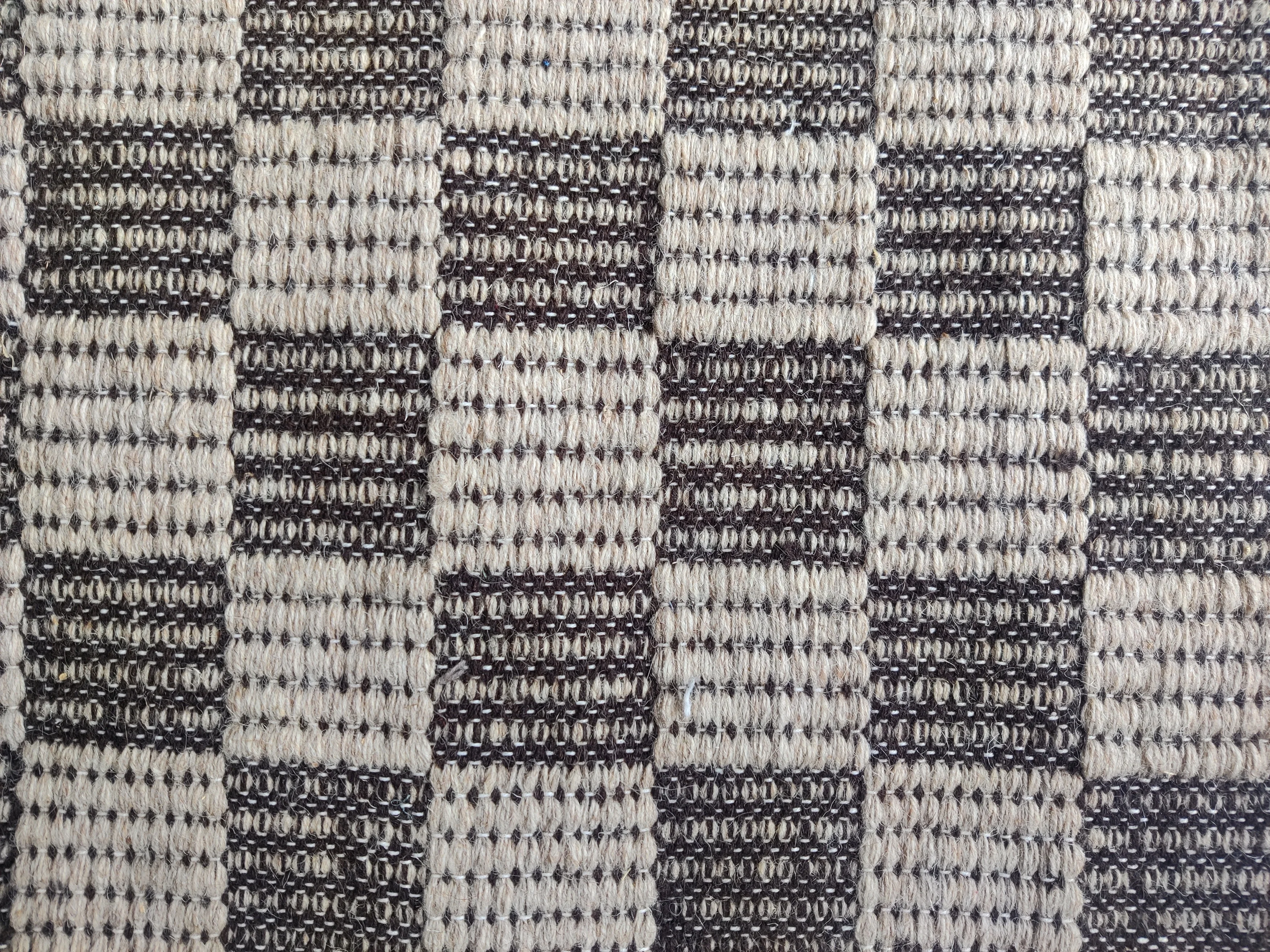 Custom checkboard carpets Handwoven Flat weave Rugs Cotton Wool Rugs for Adult Home Decorative Modern Floor rugs and Carpets