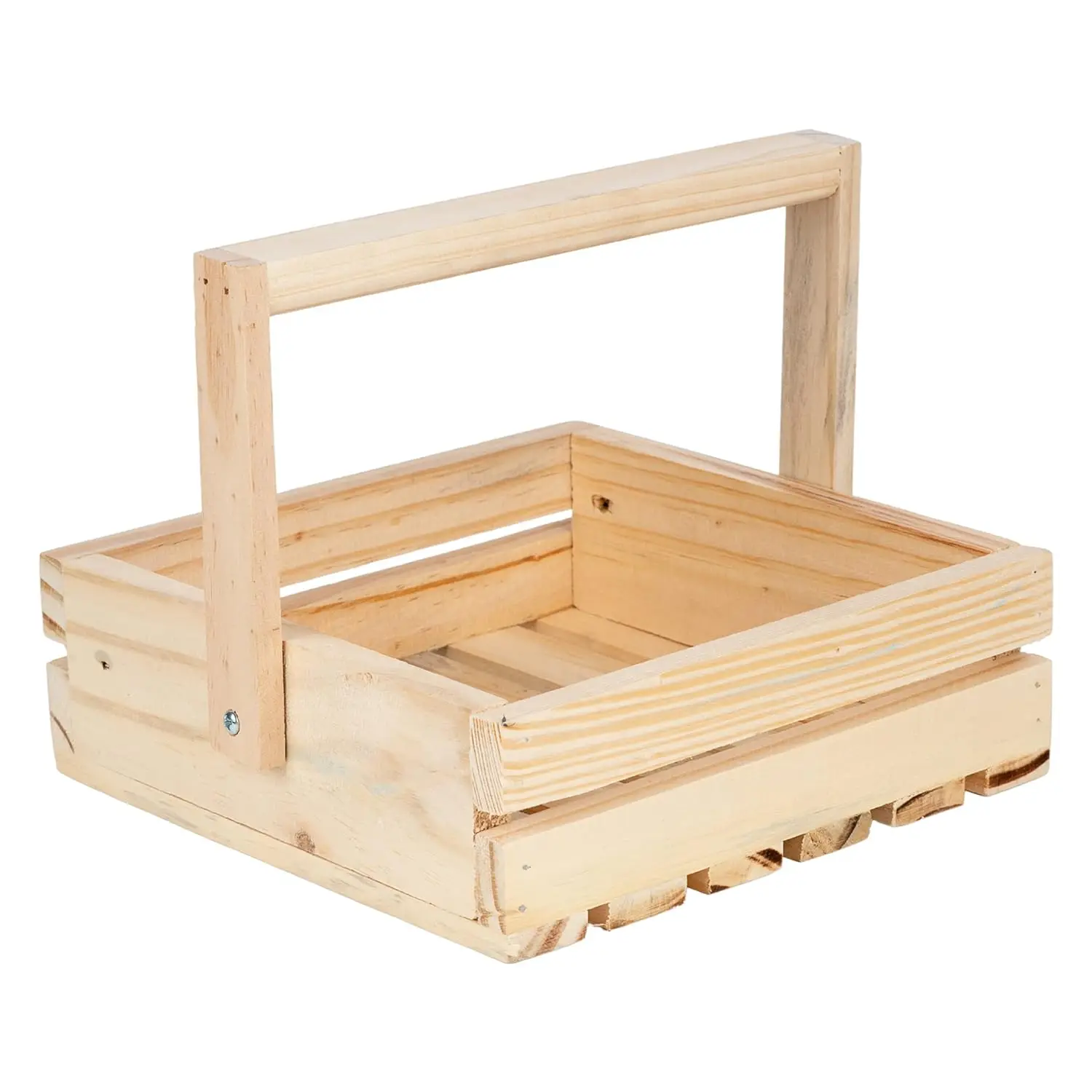 New Arrival Best Selling  Fully Wooden  Storage Basket With Wooden Base and Body With the Size of 8X8X2.5