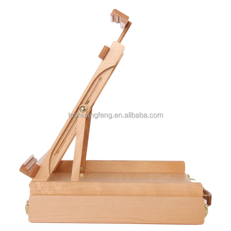 Table Easel & Sketch Box with  Drawer- Shuangfeng Oiled Beechwood Finish W05B