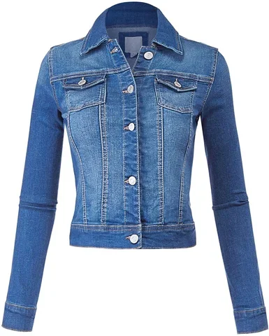 High quality breathable embroidered autumn and winter new long sleeve ladies denim jacket women casual style women jeans jacket