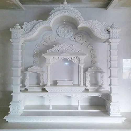 White Traditional Marble Stone Temple | Home Decorative White Marble Temple | White Marble Stone Tample