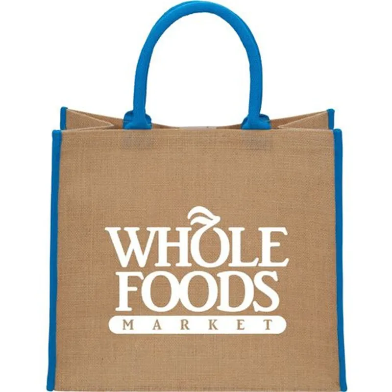 Indian Origin 100% Natural Jute Burlap Grocery Bags Every Day Use Shopping Bags from Direct Factory