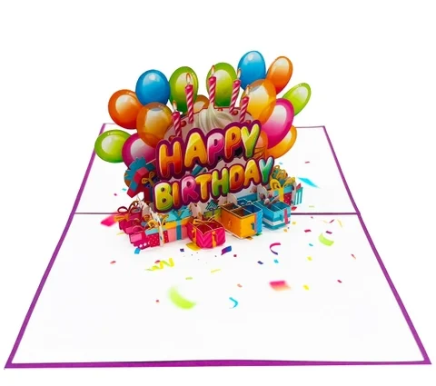 New Design Happy Birthday Card Eco-friendly Exquisite Little Birthday Cards Made In Vietnam