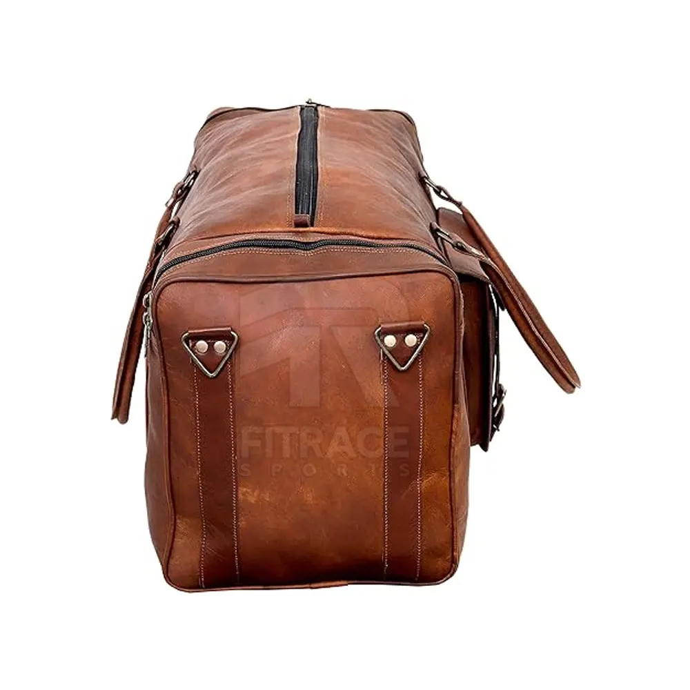 Outdoor Factory Made Leather Travel Bag Wholesale Low Moq Luggage Leather Travel Bag For Men