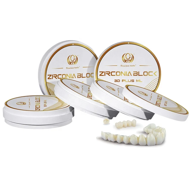 Honchon Ceramic High Strength Dental Zirconia 3D Plus multilayer cadcam  16 colors dental lab