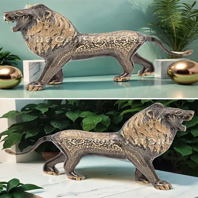 Brass Lion Pakistan Beautiful Handcrafted Brass Lion For Home Decore