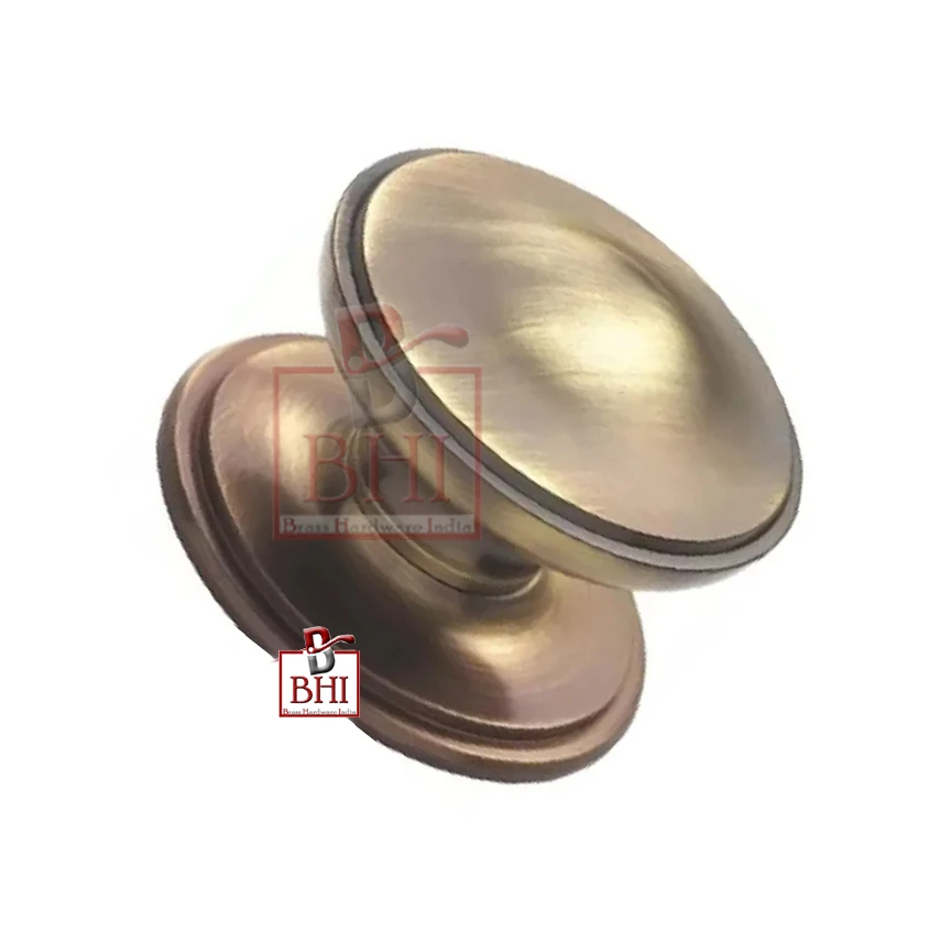 BRASS FIXED DOOR KNOB MUSHROOM DESIGN