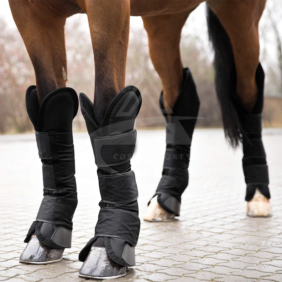 Best Selling Horse Travelling Boots Horse Shoes Made With Best Material Black Color Horse Boots For Travelling
