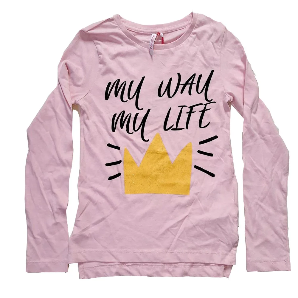 Children clothing wholesale custom baby kids clothes long sleeve t shirt