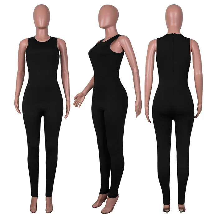 2023 New Arrival Custom Gym Jumpsuits Playsuits Wholesale Solid Color Bodycon One Piece Yoga Fitness Jumpsuit For Women