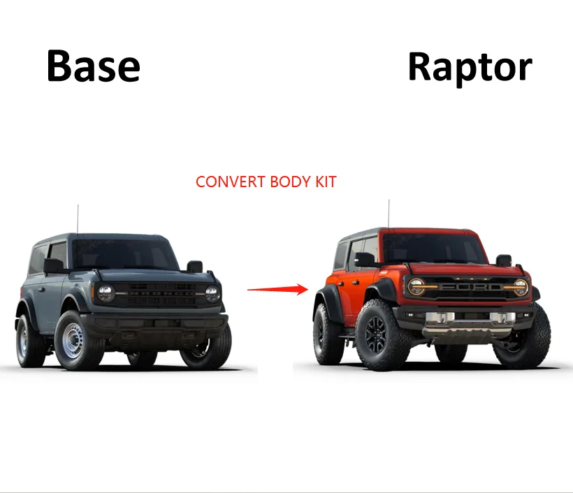 Bodykit for 2021 Bronco convert to 2021 Bronco Raptor