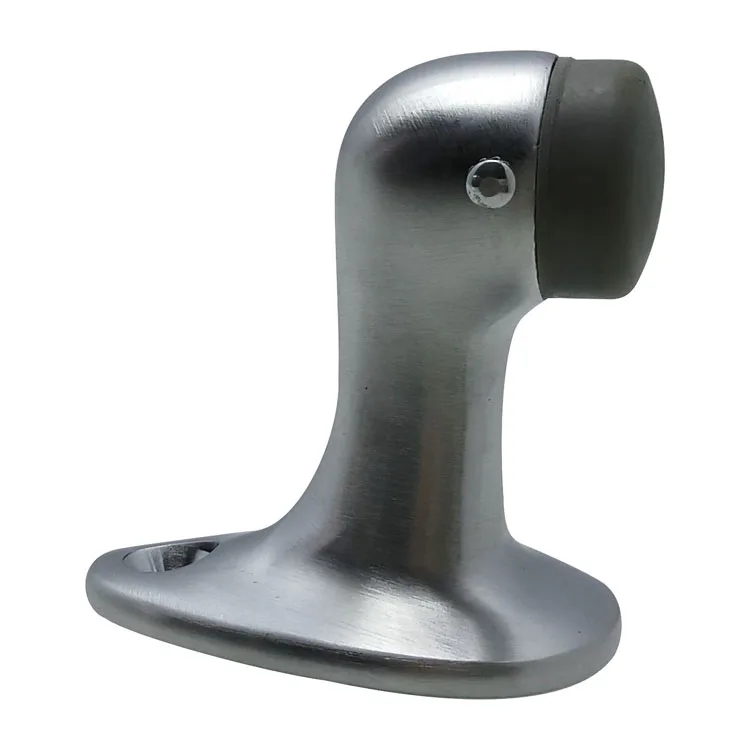 Floor mount Goose neck grey Rubber Door Stopper