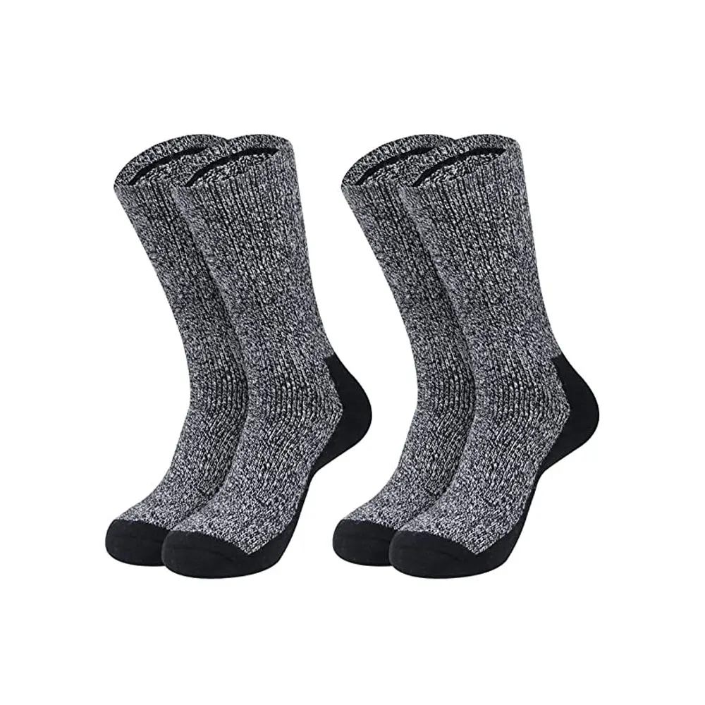 Thick winter outdoor ski hiking crew thermal socks rechargeable battery warm heated socks for men women