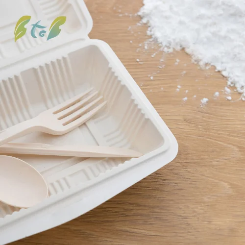 Compostable Seashell Powder Food Container pla pellet