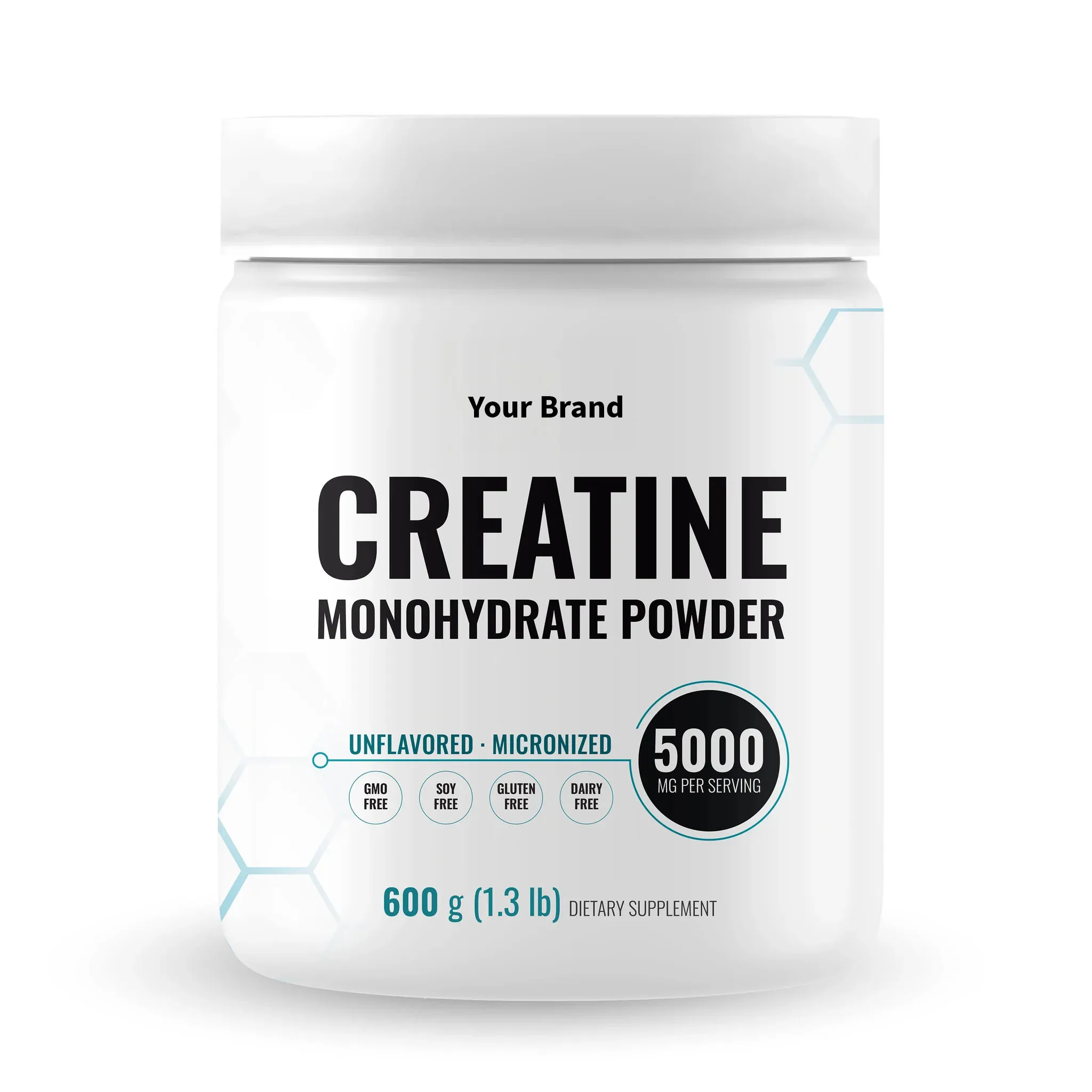 Private Label Creatine Monohydrate Powder Instant Drink Improved Strength Increased Lean Muscle Mass Enhanced Muscle Recovery
