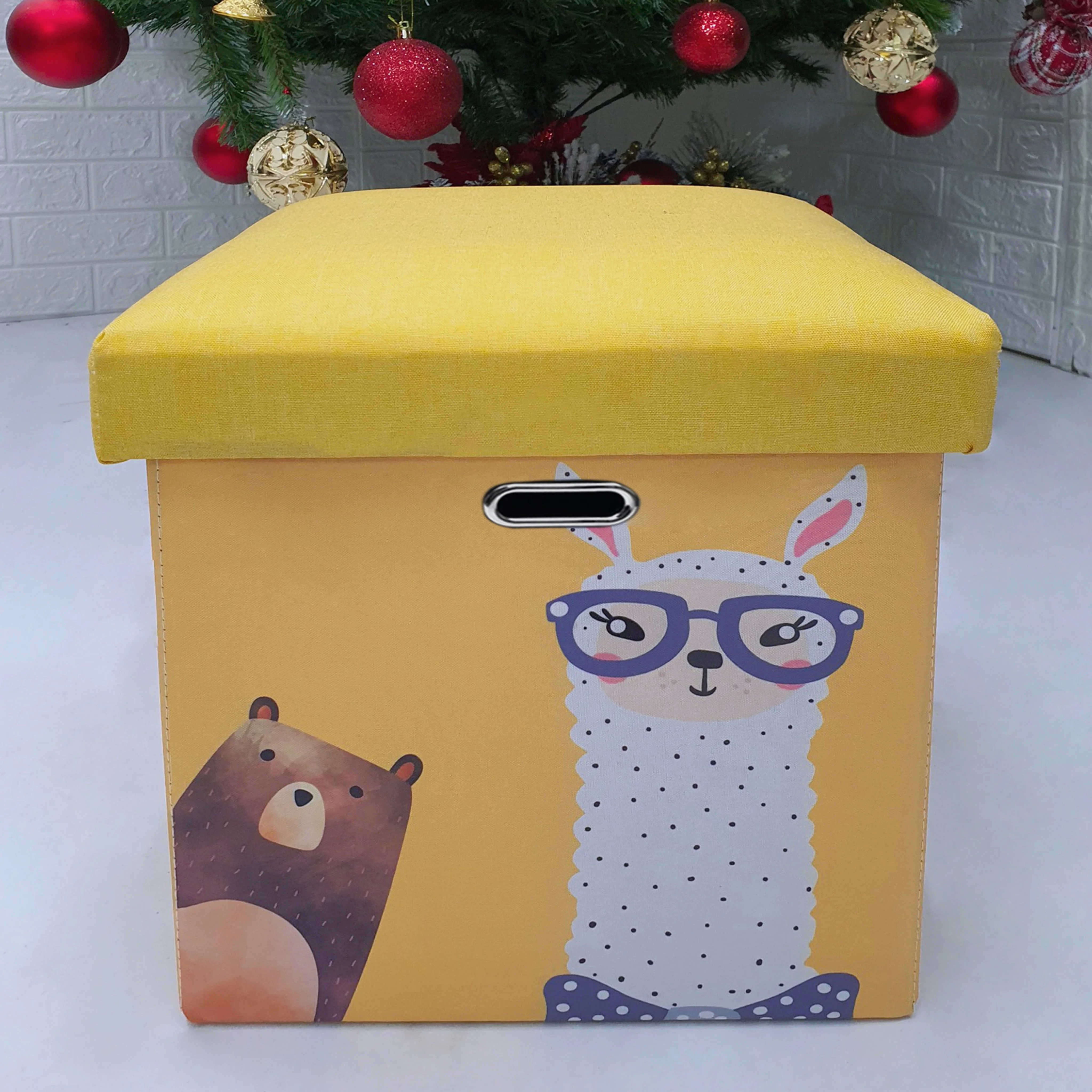 MA06.1 Foldable Ottoman Storage Box for books kid toys sundries OEM Customized Factory Price home storage & organization