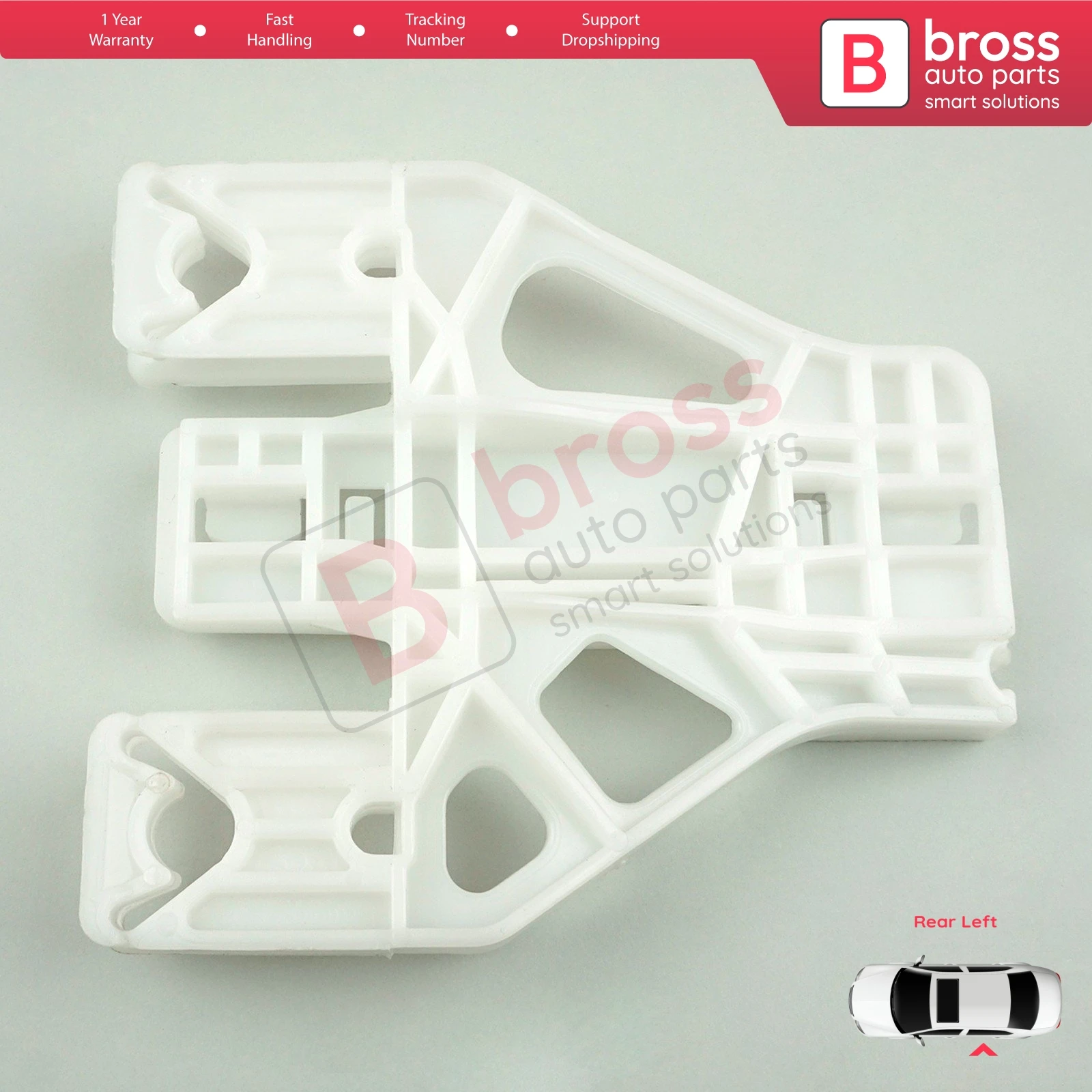 BWR5001  Window Regulator Repair Clips Brackets Rear Left Door 8K0839461 for Audi A4 S4 B8 2008-2015