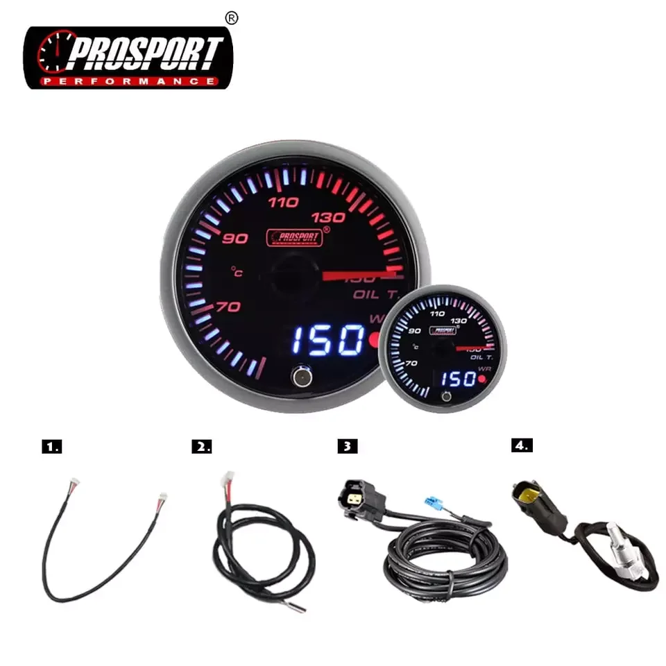 60mm Easy Install Oil Pressure Temp Gauge Engine Prosport
