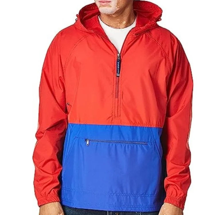 Spring Fashion quarter zipper Mens Mountaineering Outdoor Jacket Casual Sports Windbreaker Jacket