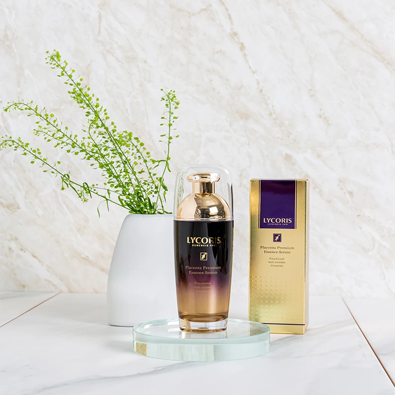 Cosmetics Face Skin Care Serum Lycoris Placenta Premium Essence Serum Protein and Panax Ginseng Root Extracts for Energetic Skin