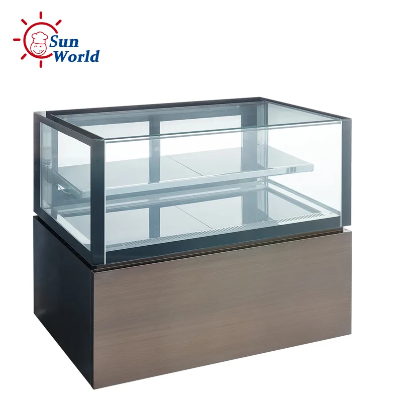 Commercial floor standing cake showcase refrigerated deli case